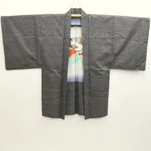 Load image into Gallery viewer, Men's Haori Vintage(1950-1980) Dark Brown Ohshima Shunga Silk #9824B1
