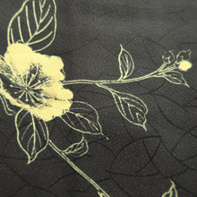 Load image into Gallery viewer, Haori Jacket Vintage(1950-1980) Black Flower Silk #10044C5