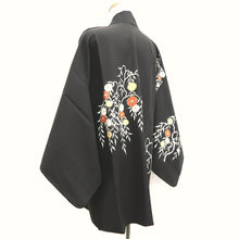 Load image into Gallery viewer, Haori Jacket Vintage(1950-1980) Black Branch Silk #10209E1