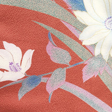 Load image into Gallery viewer, Furisode Light Red Flower Tall Silk #9692J4