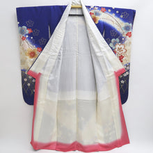 Load image into Gallery viewer, Furisode Blue Plum blossom Branch Tall Silk #9702J5