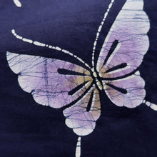 Load image into Gallery viewer, Yukata Vintage(1950-1980) Navy Butterfly Cotton #10491B1