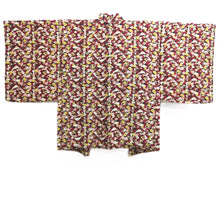 Load image into Gallery viewer, Haori Jacket Vintage(1950-1980) Black Wine red Folding Fan Silk #10740D3