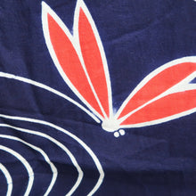 Load image into Gallery viewer, Yukata Vintage(1950-1980) Navy Dragonfly Cotton #10353F3