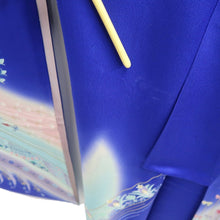 Load image into Gallery viewer, Furisode Blue Butterfly Silk #10329F2