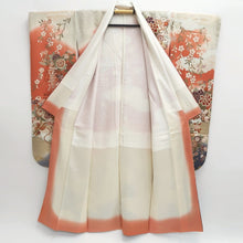 Load image into Gallery viewer, Furisode Reddish Pink Beige Gray Shidare Sakura Silk #9683J3