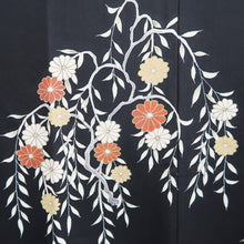 Load image into Gallery viewer, Haori Jacket Vintage(1950-1980) Black Branch Silk #10209E1