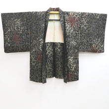 Load image into Gallery viewer, Haori Jacket Vintage(1950-1980) Black Gold Chrysanthemum Silk #9905B4