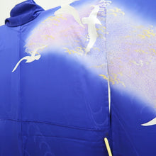 Load image into Gallery viewer, Furisode Blue Seagull Tall Silk #10559B4