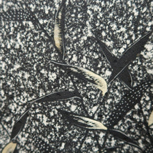 Load image into Gallery viewer, Haori Jacket Vintage(1950-1980) Black White Leaves Embroidery Silk #10119D2