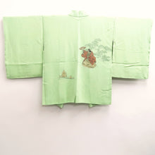 Load image into Gallery viewer, Haori Jacket Vintage(1950-1980) Light Green Noh Silk #10225E2