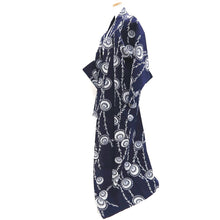 Load image into Gallery viewer, Yukata Vintage(1950-1980) Navy Umbrella Cotton #9919B4