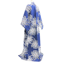 Load image into Gallery viewer, Yukata Vintage(1950-1980) Blue Chrysanthemum Cotton #10354F3