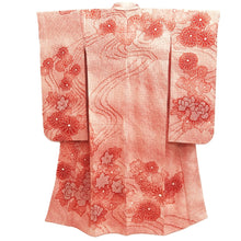 Load image into Gallery viewer, Furisode Light Red Pink Shibori Chrysanthemum Silk #10319F1