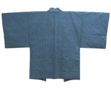 Load image into Gallery viewer, Men's Haori Vintage(1950-1980) Dark Blue Curling Wave Silk #10646C4
