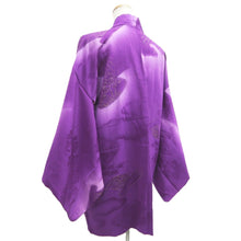 Load image into Gallery viewer, Haori Jacket Vintage(1950-1980) Purple Gold Peony Silk #10741D3