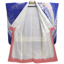 Load image into Gallery viewer, Furisode Blue Butterfly Silk #10329F2