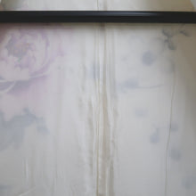 Load image into Gallery viewer, Furisode White Plum blossom Peony Silk #10309E5