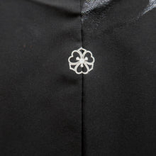 Load image into Gallery viewer, Haori Jacket Vintage(1950-1980) Black Gold Silver Flower Silk #10059D1