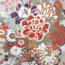 Load image into Gallery viewer, Furisode Reddish Pink Beige Gray Shidare Sakura Silk #9683J3