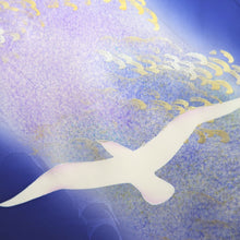 Load image into Gallery viewer, Furisode Blue Seagull Tall Silk #10559B4