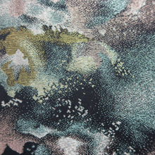 Load image into Gallery viewer, Haori Jacket Vintage(1950-1980) Black Gold Silver Abstract art Silk #9777A4