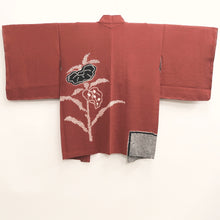 Load image into Gallery viewer, Haori Jacket Vintage(1950-1980) Red Shibori Flower Silk #10105D2