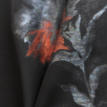 Load image into Gallery viewer, Haori Jacket Vintage(1950-1980) Black Gold Silver Flower Silk #10059D1