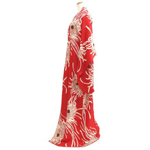 Load image into Gallery viewer, Kimono Vintage(1920-1950) Red Chrysanthemum Silk #10774D4