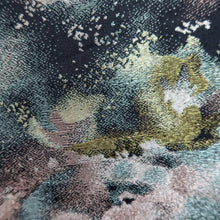 Load image into Gallery viewer, Haori Jacket Vintage(1950-1980) Black Gold Silver Abstract art Silk #9777A4