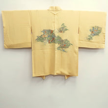 Load image into Gallery viewer, Haori Jacket Vintage(1950-1980) Pale Yellow Heian Princess Silk #10090D2