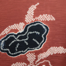 Load image into Gallery viewer, Haori Jacket Vintage(1950-1980) Red Shibori Flower Silk #10105D2