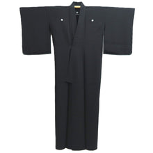 Load image into Gallery viewer, Kimono Black Hitoe Single-layer Silk #10540B3