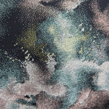 Load image into Gallery viewer, Haori Jacket Vintage(1950-1980) Black Gold Silver Abstract art Silk #9777A4