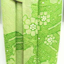 Load image into Gallery viewer, Furisode Light Green Shibori Chrysanthemum Silk #10320F1