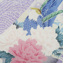 Load image into Gallery viewer, Furisode Lavender Bird Tall Silk #9713J5