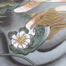 Load image into Gallery viewer, Men's Haori Vintage(1950-1980) Dark Blue Black Dragon Silk #10655C4