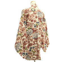Load image into Gallery viewer, Haori Jacket Vintage(1950-1980) White Chrysanthemum Maple Leaf Silk #10742D3