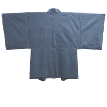 Load image into Gallery viewer, Men's Haori Vintage(1950-1980) Black Blue Ohshima Eagle Curling Wave Silk #10888E4