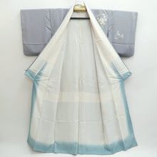 Load image into Gallery viewer, Kimono Light Gray Chrysanthemum Peony Silk #9942B5