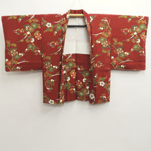 Load image into Gallery viewer, Haori Jacket Vintage(1950-1980) Red Plum blossom Silk #10167D4