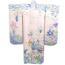 Load image into Gallery viewer, Furisode Light Pink Bellflower Wave Silk #10341F2