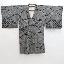 Load image into Gallery viewer, Haori Jacket Vintage(1950-1980) Black Full Shibori Wave Silk #10196D5