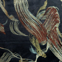 Load image into Gallery viewer, Haori Jacket Vintage(1950-1980) Black Gold Abstract art Silk #9763A3