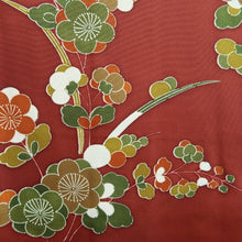 Load image into Gallery viewer, Haori Jacket Vintage(1950-1980) Red Plum blossom Silk #10167D4