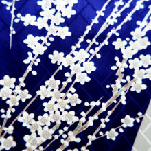 Load image into Gallery viewer, Kimono Blue Plum blossom Bird Tall Silk #9932B5
