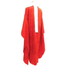 Load image into Gallery viewer, Juban Vintage(1950-1980) Red Furisode Peony Chrysanthemum Silk #10511B2