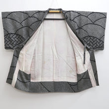 Load image into Gallery viewer, Haori Jacket Vintage(1950-1980) Black Full Shibori Wave Silk #10196D5