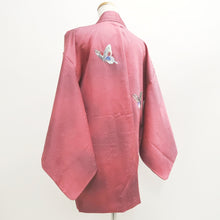 Load image into Gallery viewer, Haori Jacket Vintage(1950-1980) Pink Fully Embroidered Butterfly Silk #9749A2