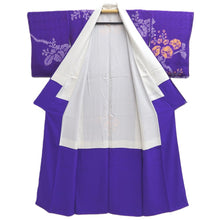 Load image into Gallery viewer, Kimono Vintage(1950-1980) Purple Shibori Silk #10785D4